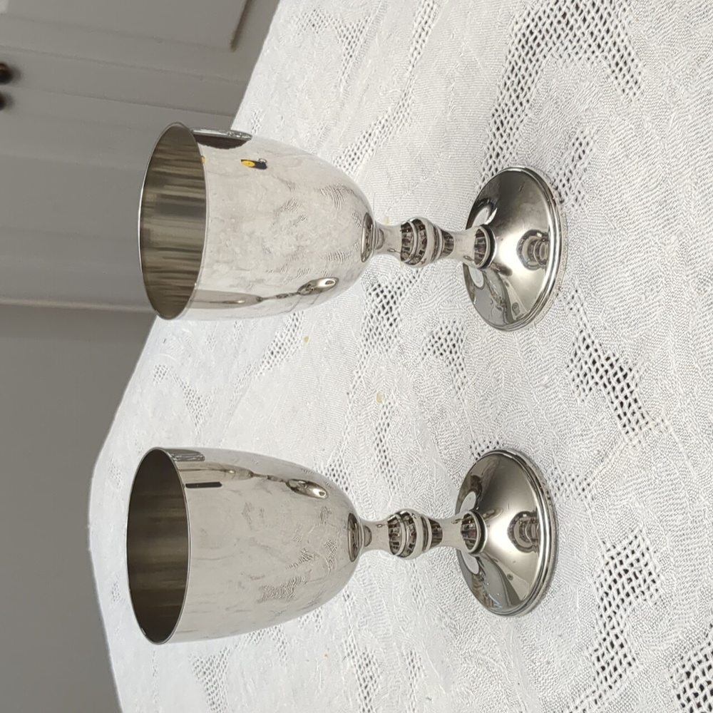W&S Blackinton Silver Plate Goblets